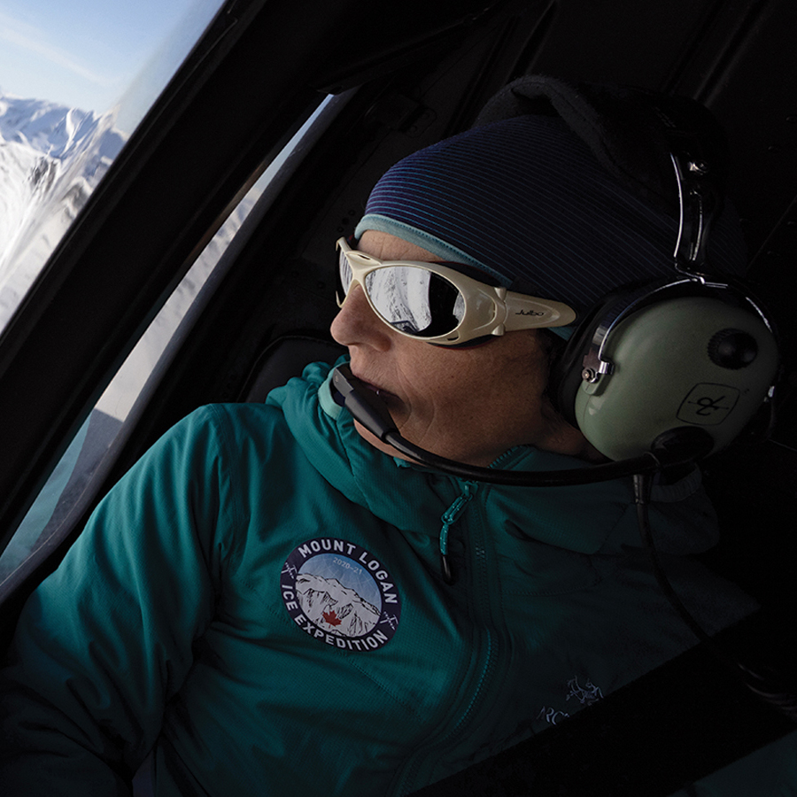 Nat Geo image of Ali Criscitiello flying to Mt. Kluane